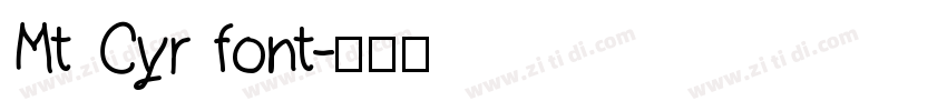 Mt Cyr font字体转换